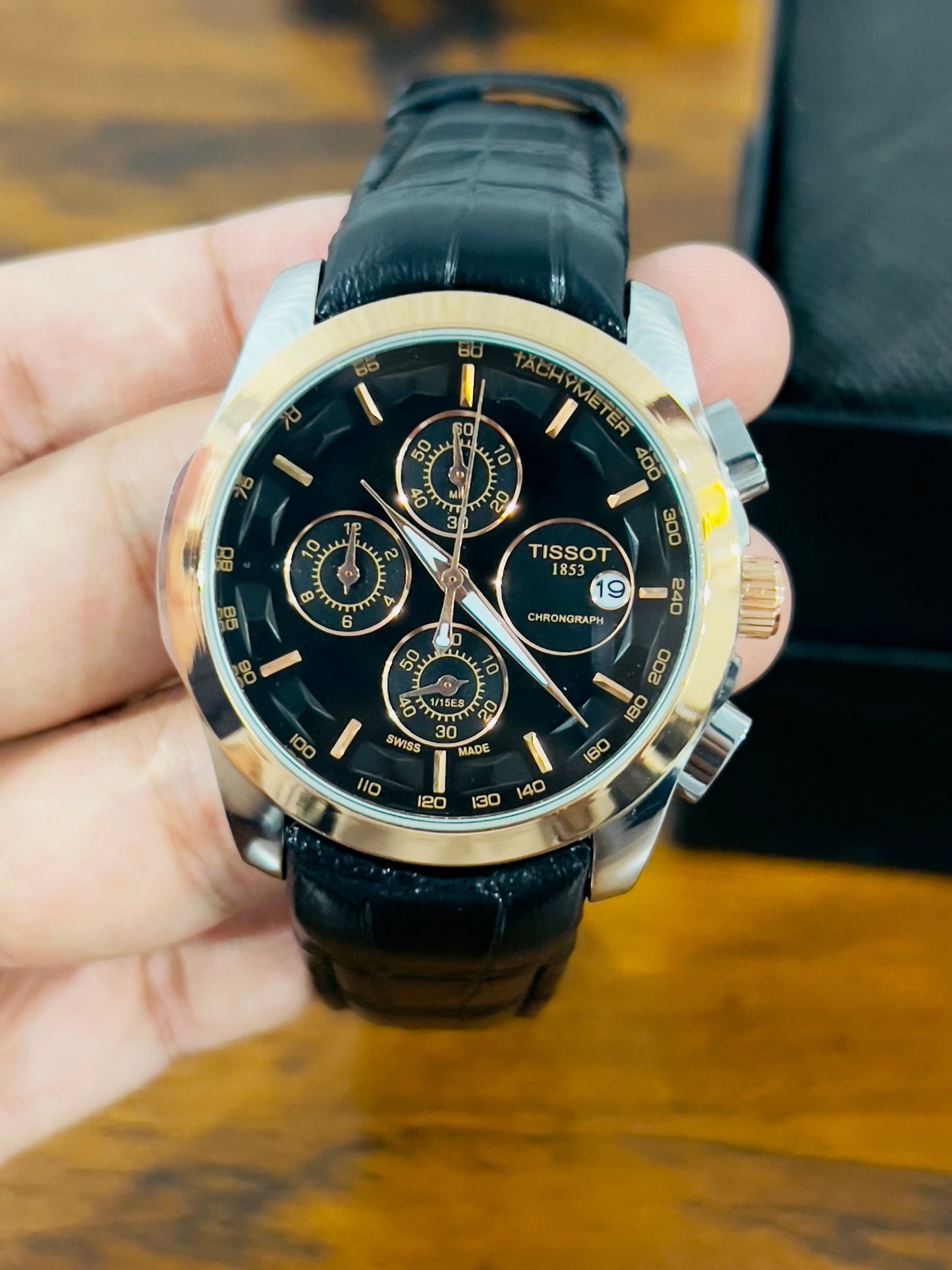 TIS 1853 Black Chrono Black Belt