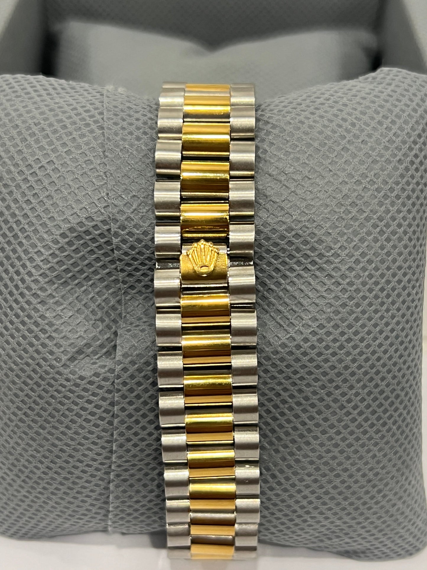 RLX Oyster Perpetual Light Gold Dial Silver & Gold Chain